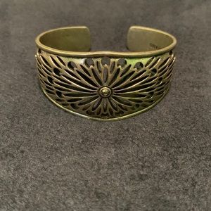 Lucky Brand cuff bracelet in antique gold